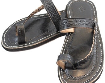 Black Moroccan Sandals