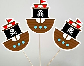 Pirate Ship Centerpieces, Pirate Centerpieces, Pirate Birthday Party, Pirate Party