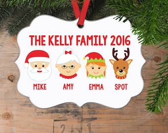 Personalized Family Christmas Ornament - Family Christmas Gift - Family christmas decoration - Custom Family Christmas Ornament