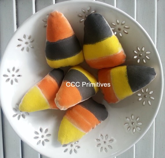 Primitive Black Candy Corn Bowl Filler Primitive Halloween