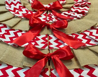 Chevron Christmas tree skirt
