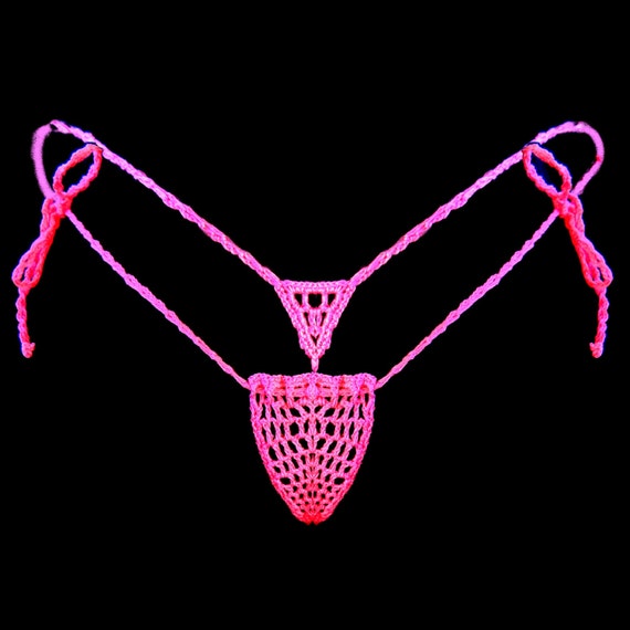 Sexy Crochet Bottom, See Thru Thong, Low Rise Thong, micro thong, Sexy Beach Bottom, Erotic Crochet Thong, Hot Thong 4 Beach & Pool