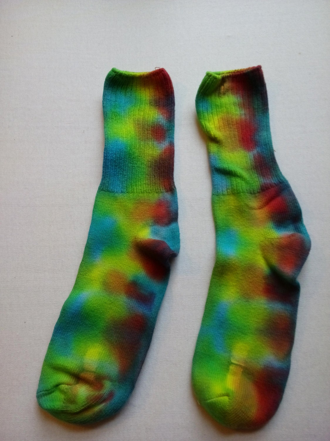 Tie Dye Socks women's UK size 5-8 by RainbowRagamuffins on Etsy