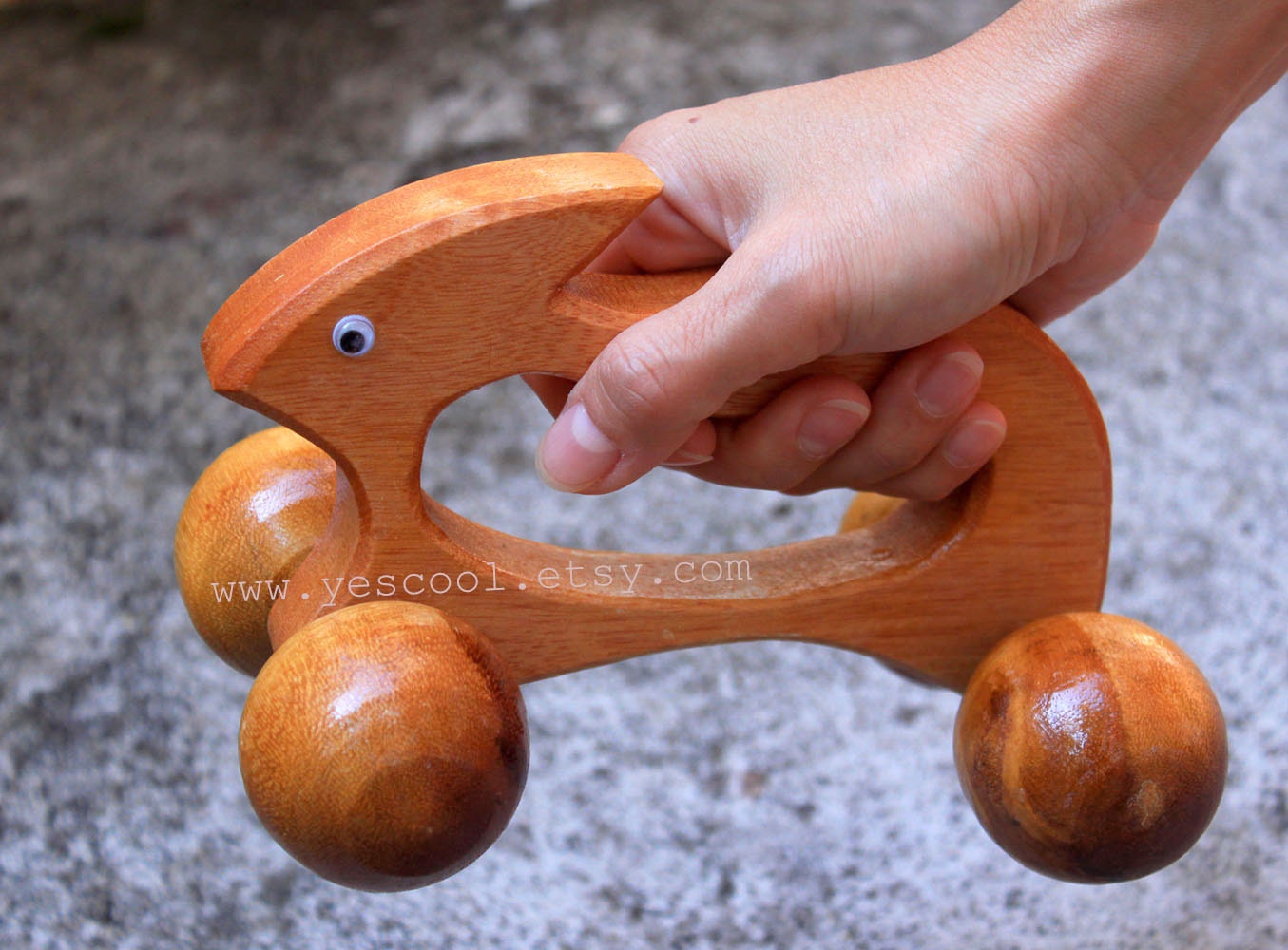 Massage Roller Wooden Rabbit Self Massager Tool