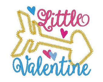 Little Valentine Applique Design 4x4