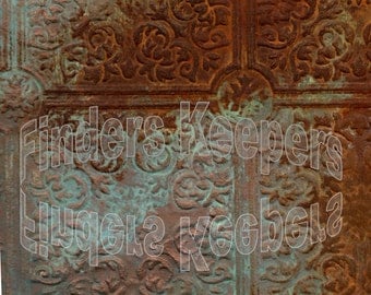 Antique Ceiling Tile - Instant download of three high resolution textured jpeg images. Print for Decoupage DIY Instant Art