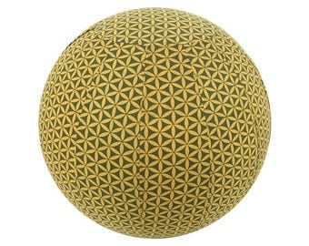 65cm Yoga Ball Cover, balance ball cover, exercise ball cover, fitness ball cover - Olive Flower of Life Print