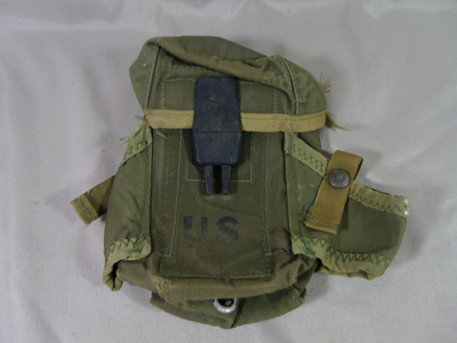 Vintage US Army Ammo Pouch Green Military by CaymanHillDesigns