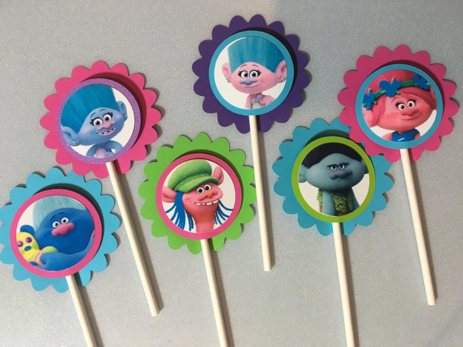 Trolls Movie Cupcake Toppers