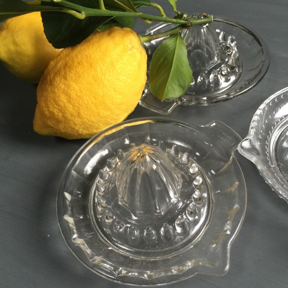 French Vintage Glass Lemon Juicer