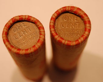 Wheat Pennies (2 Rolls) Total of 100 Wheat Pennies - Old Coins