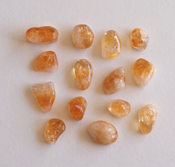 Tumbled Citrine Gemstone Brazilian Citrine Tumbled By Sio2shop