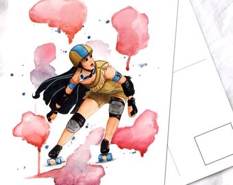 The Wild - postcard A5 - Roller Derby
