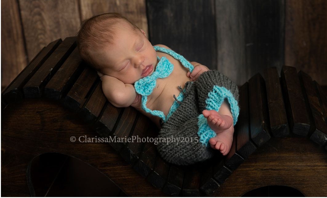 Baby Boy Knit Outfit Infant Suspender Newborn Photo Set