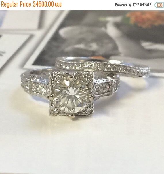 FLASH SALE Vintage Inspired Engagement by Itsmyfavoritejewelry