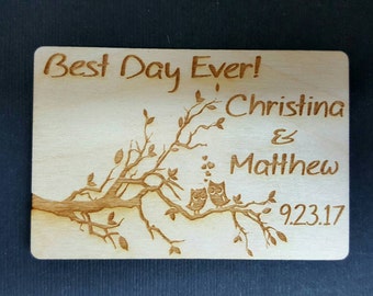 Wedding Favor Magnets, Owl Magnets, Save the Date Magnets, Bride, Groom,