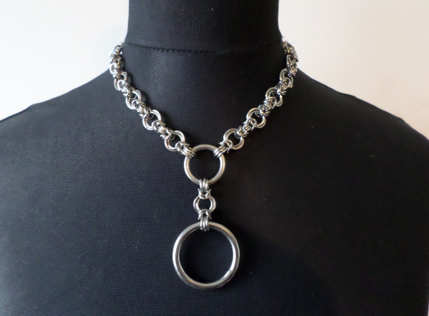 Stainless Steel Mobius-Byzantine Chainmail Choker Double