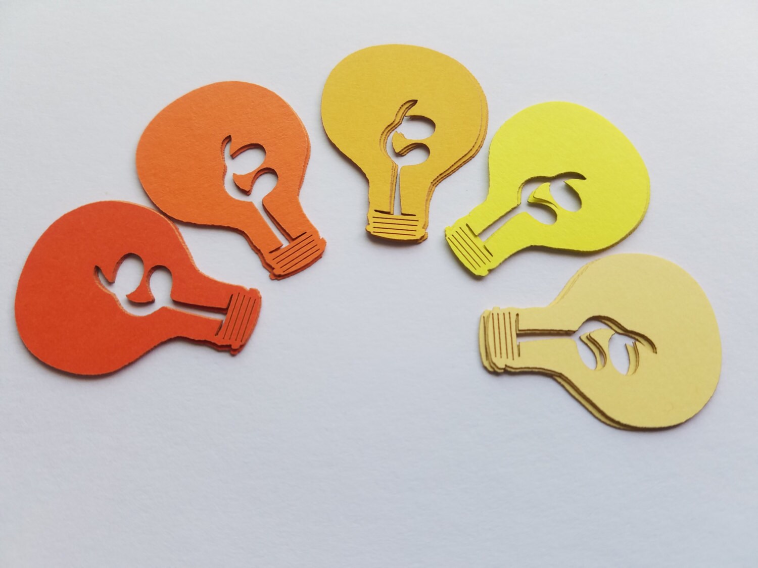 Scrap Booking Light Bulb Embellishment Die Cut Outs