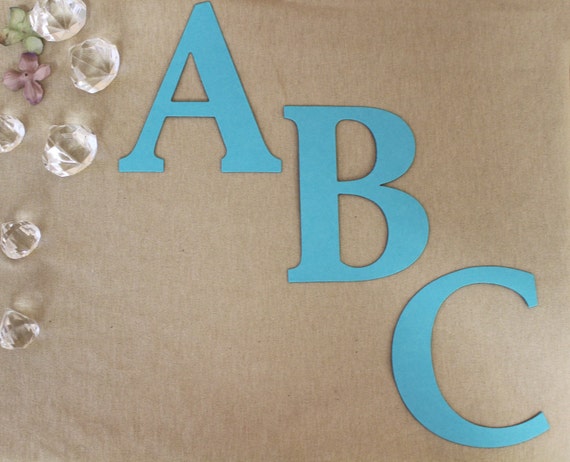 cut out paper letters numbers matte metallic colors 4