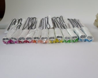 Fresh polymer clay bus /bulli cane red