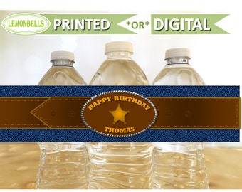 Printed Science Water Bottle Labels Science by LemonBells on Etsy