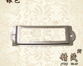 Set of 10 Metal Label Holders, Card Holders, Metal Label Frames with Screws (83MMX30MM)