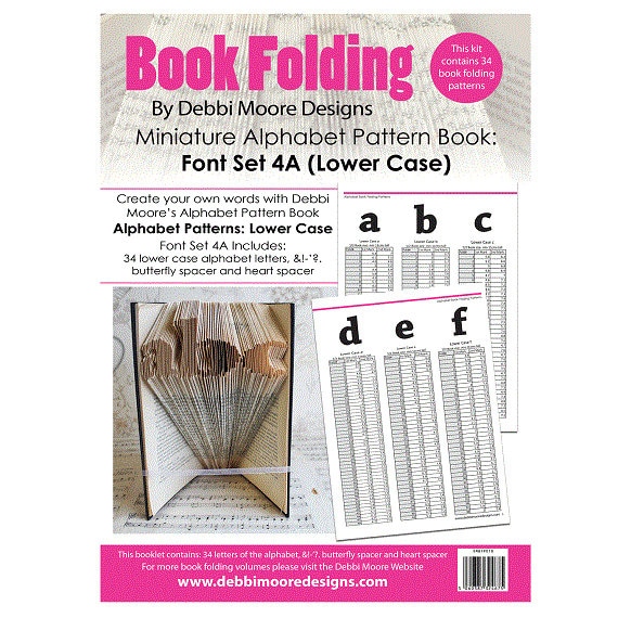 debbi moore book folding pattern book alphabet miniature font