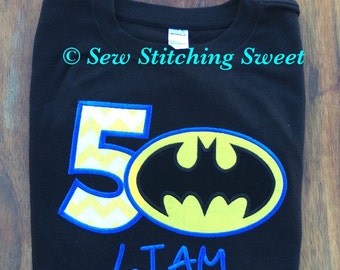 Batman Birthday Shirt, Superhero Birthday Shirt, Personalized Batman Shirt, Superhero Party, Batman Party, Personalized Superhero shirt