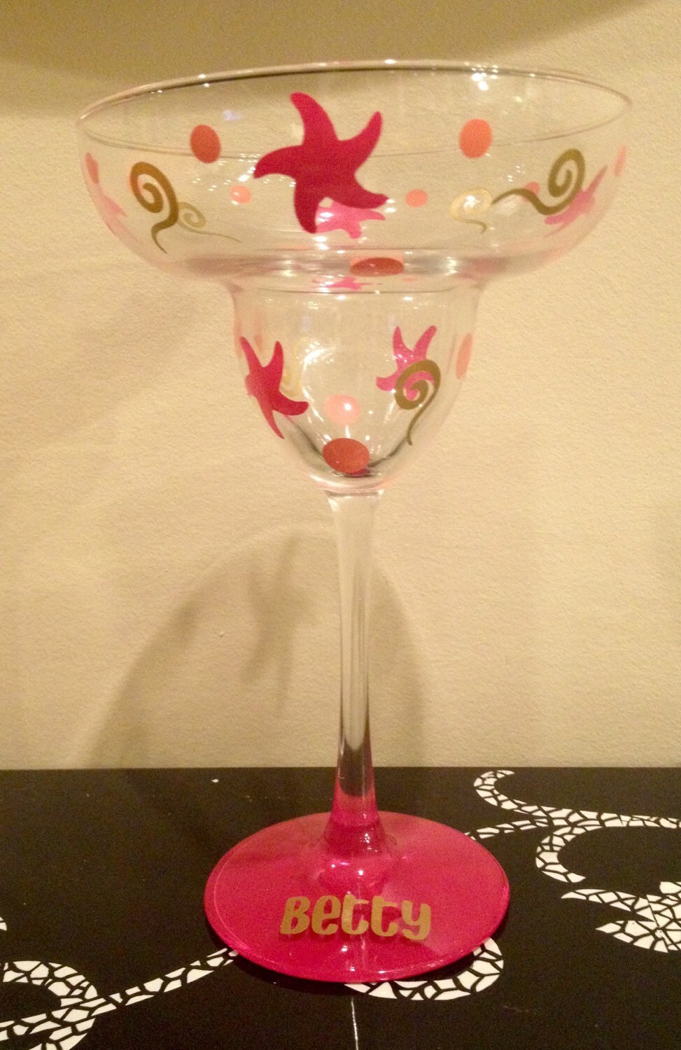 Margarita Glass Starfish Margarita Custom Margarita Glass