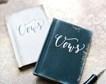 Vow Book, Wedding Vow Book, Rustic Vintage Weddings, Bridal Keepsake Gift, Vow Book, TWO Vow Book, Hardcover Wedding Vow Books