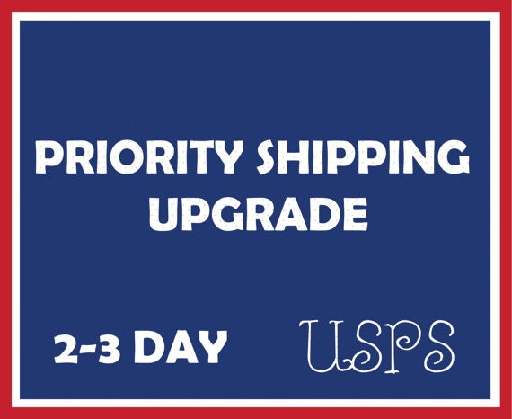 Shipping Upgrade to Priority 2-3 Day USPS Mail READ