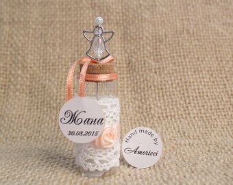 SET of 20 pc Baby Baptism Bonbonniere Christening Favor First Communion Angel brooch bottle Bautizo Recuerdos de bautizo Primera comunione