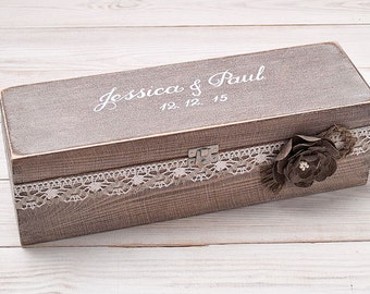 Wedding Ceremony Box Wedding Wine Box Fight Box Personalized Wedding Gift Wine Ceremony Rustic Wedding Wine Capsule Bridal Shower