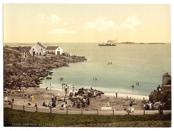 Portrush County Antrim Ireland 1890 Vintage Photo Postcard