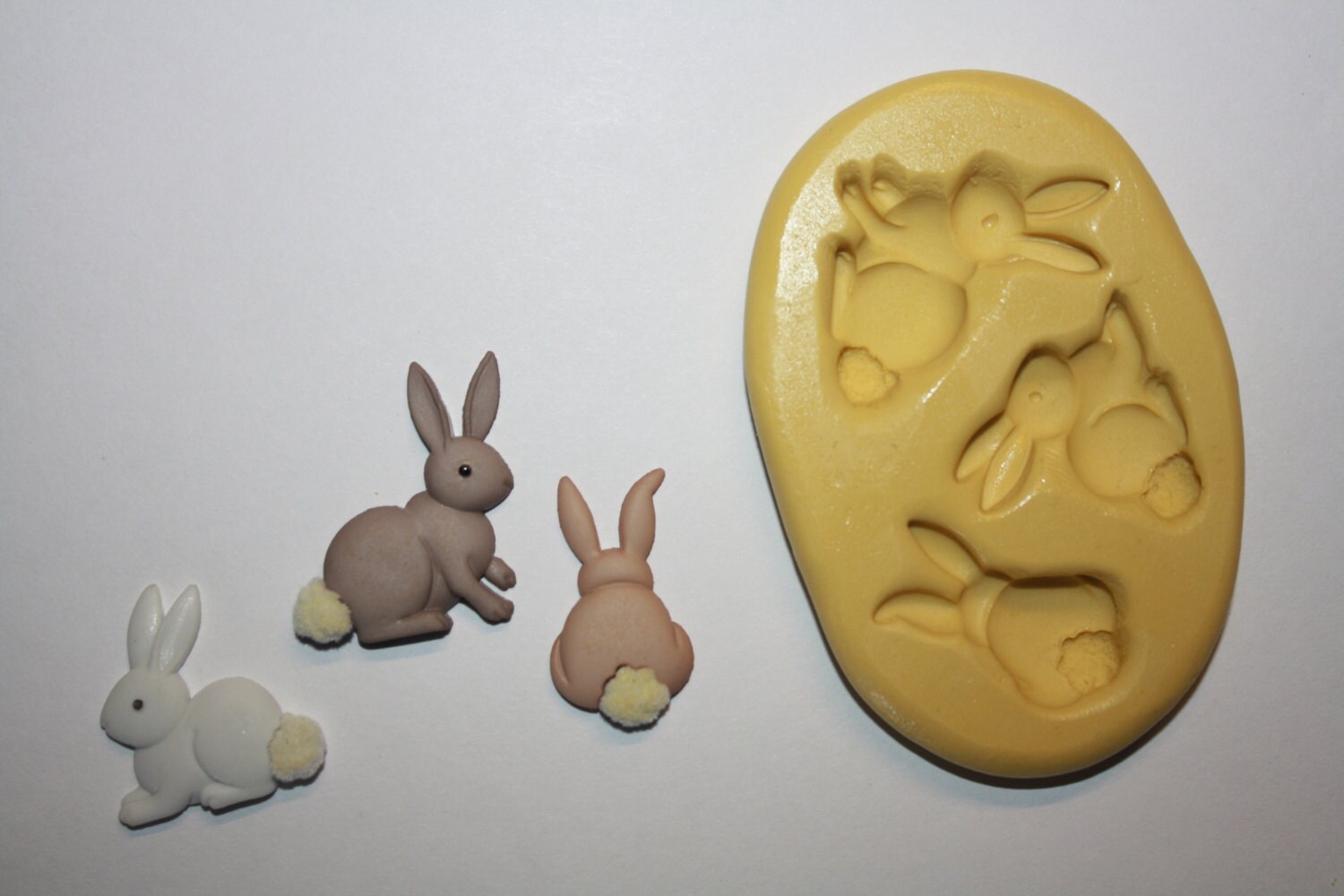 Rabbit Silicone Mold Bunny Silicone Mold Easter by angelcakesetc2