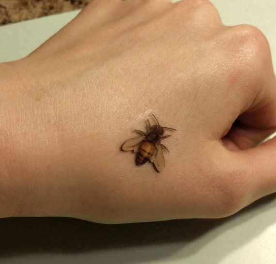 Honey Bee tattoo realistic honey bee tattoos temporary tattoo 