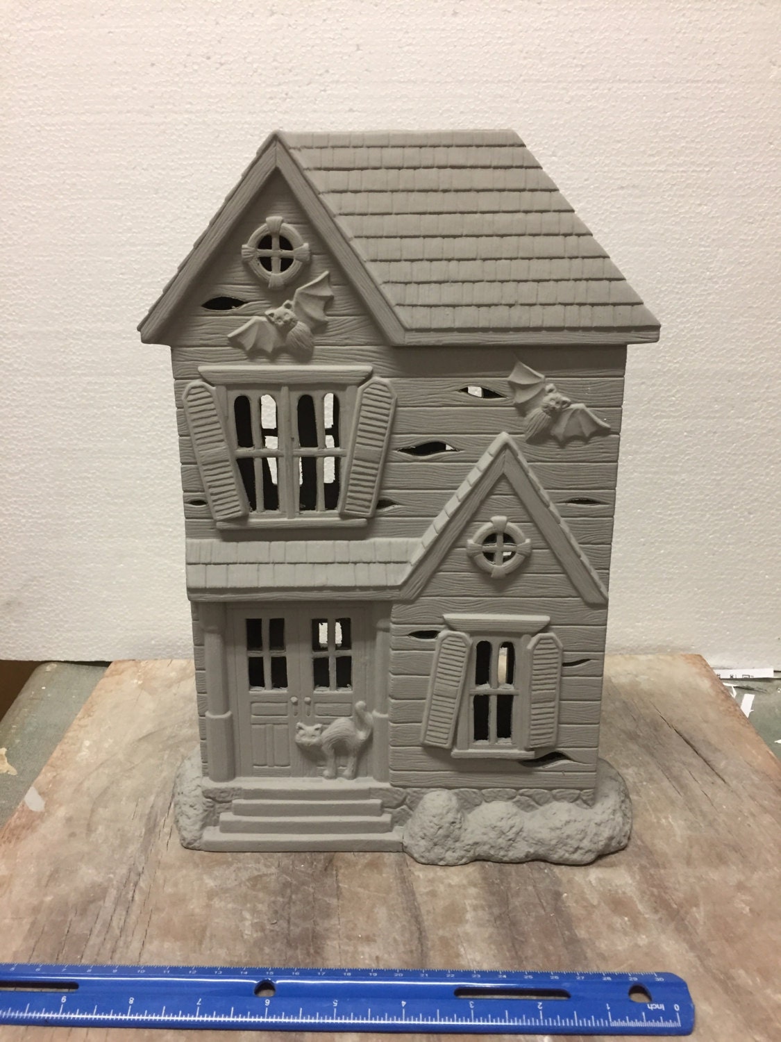 Ceramic Bisque Haunted House Ready to Paint Donna's Molds