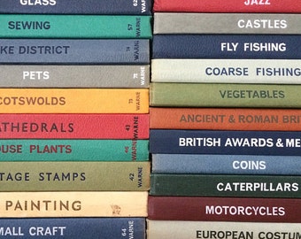 Vintage Observer books, Wide range of subjects and coloured covers, ideal for country home decor styling