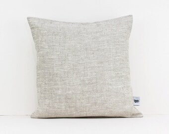 European pillow case - Euro shams - Linen throw pillow - Shabby chic decor - Beige linen pillow - Decorative linen cushion - Eco friendly