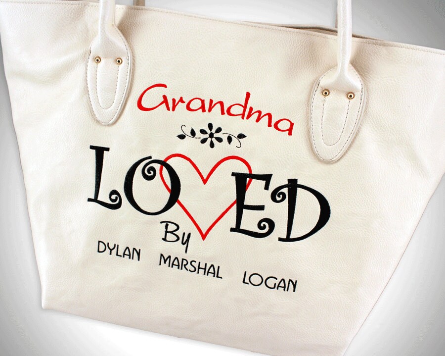 personalized grandma tote