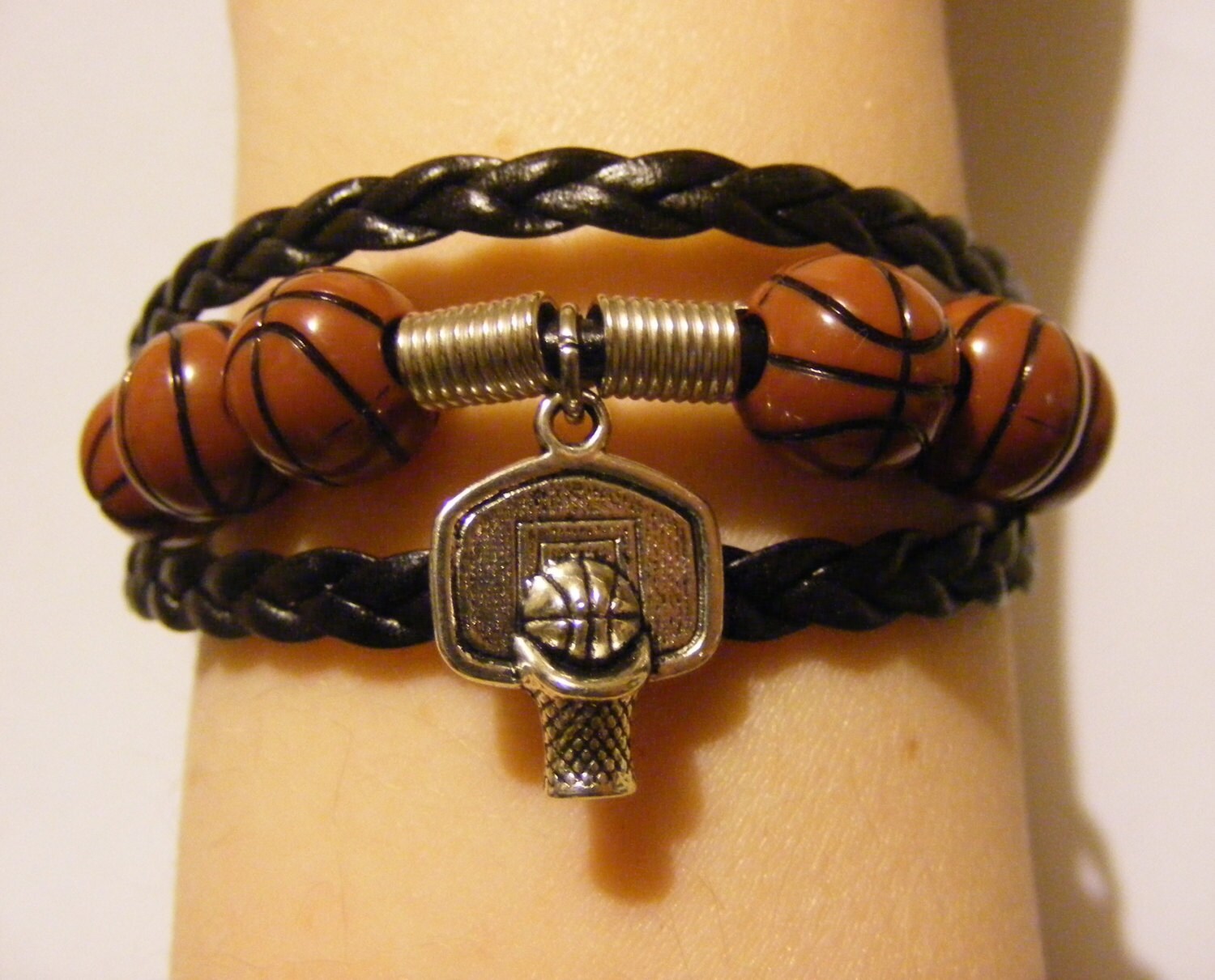 Basketball bracelet basketball jewelry by LJsBraceletBoutique