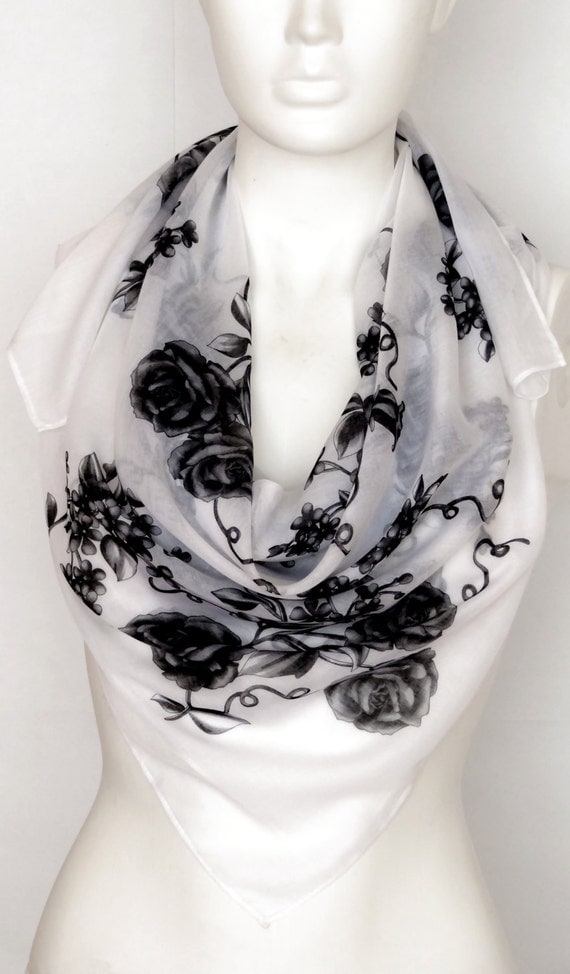 large cotton scarf large square scarf head by AnnushkaHomeDecor