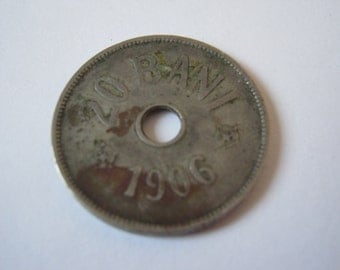 Old Romanian Coin - 20 Bani, 1906, during the Kingdom of Romania, for collection / gift.