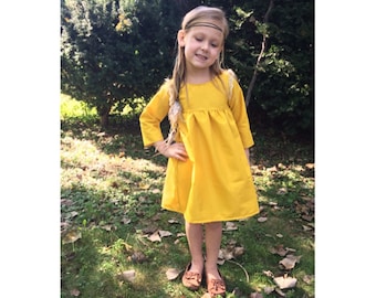 girls dresses, baby dress, dresses, fall outfit, mustard yellow, fall dress, toddler dress, fall fashion, family pictures, newborn