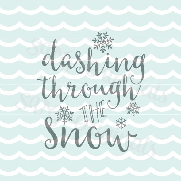 Download Christmas snow Dashing through the snow SVG Vector file.