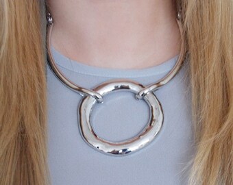Silver Disc Necklace