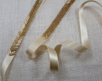 Bridal Belt, Skinny Gold Belt, Thin Gold Bridal Sash, Gold Beaded Belt, Wedding Belt, Bridal Gown Accessory, Best Friend Bridal188G