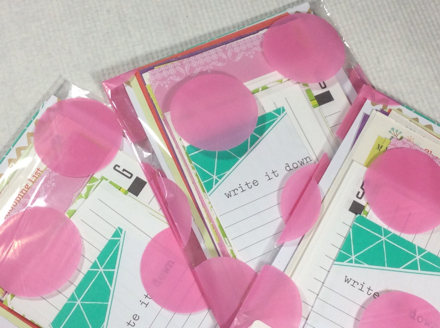 Planner grab bag paper ephemera List list grab bag things