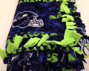 Seattle Seahawks Digital Fleece Hand Tied Blankets