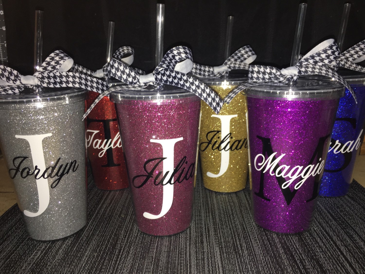 Personalized Glitter Tumbler by CraftyLittleBug on Etsy